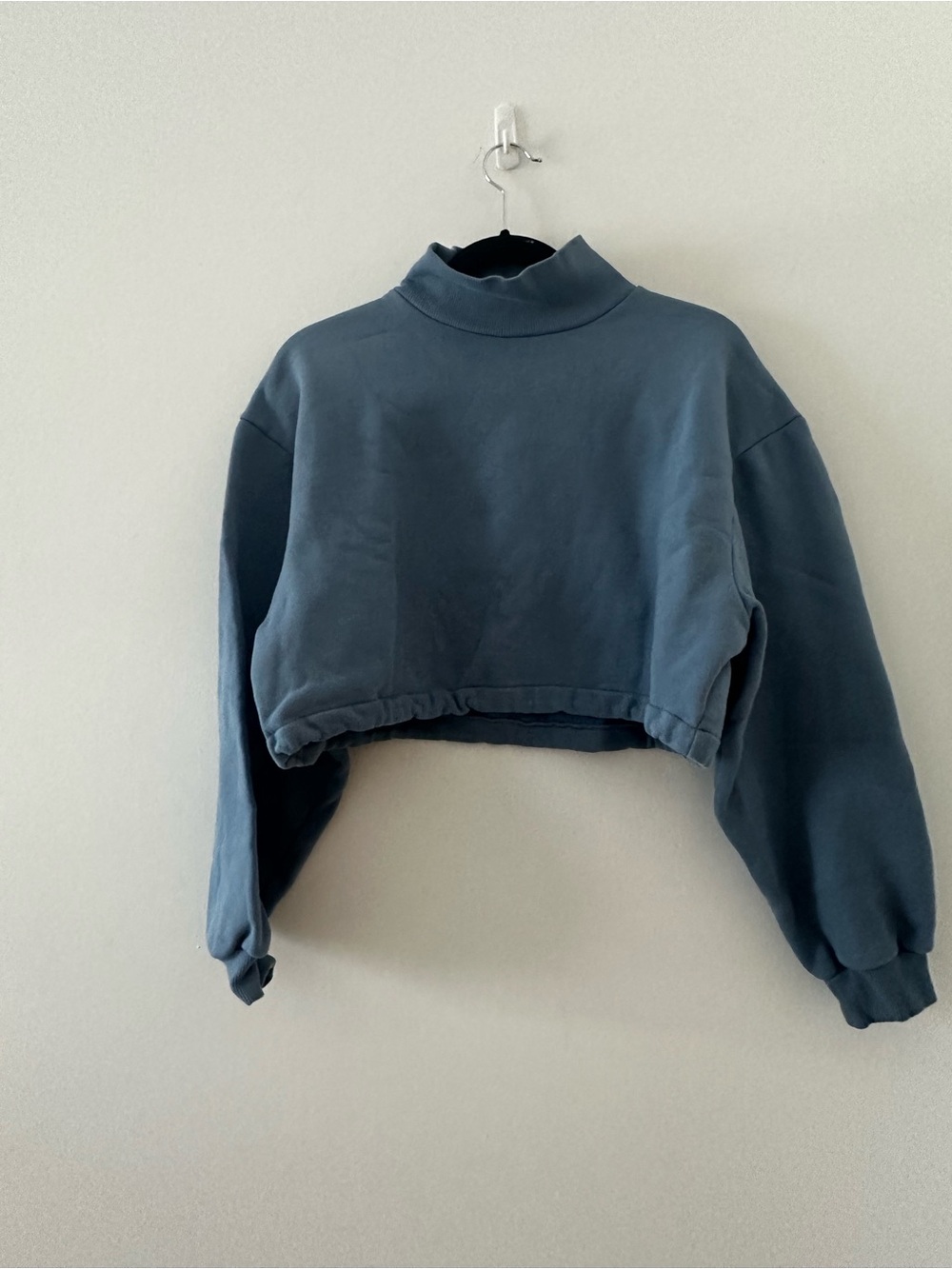Oak+Fort Cropped Mock Neck Pullover